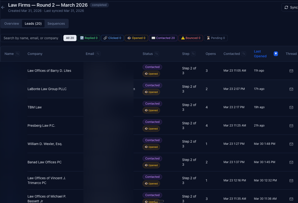 theKrew Campaign Details screen